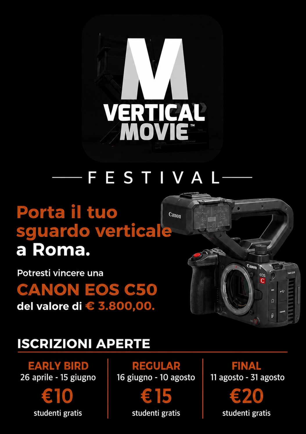 Promotional card of Vertical Movie Festival