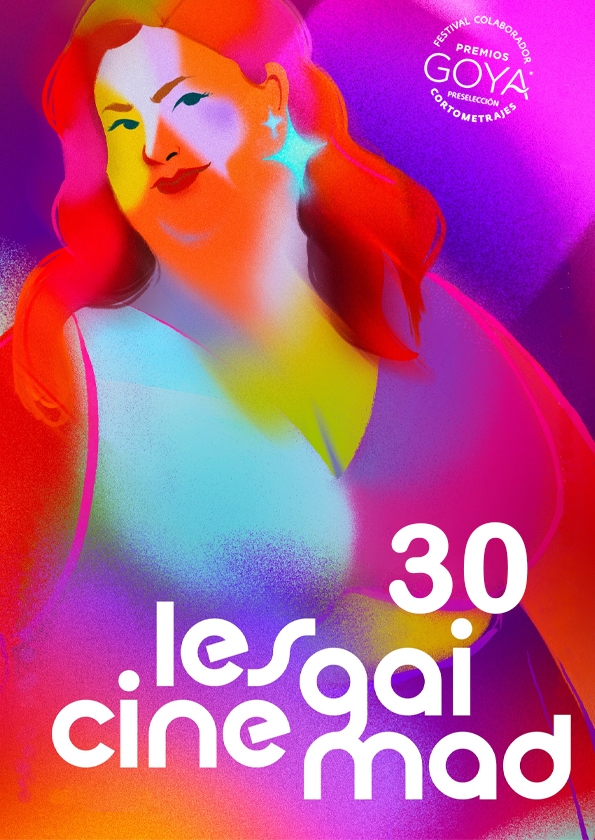Promotional card of LesGaiCineMad Madrid International LGBTI+ Film Festival