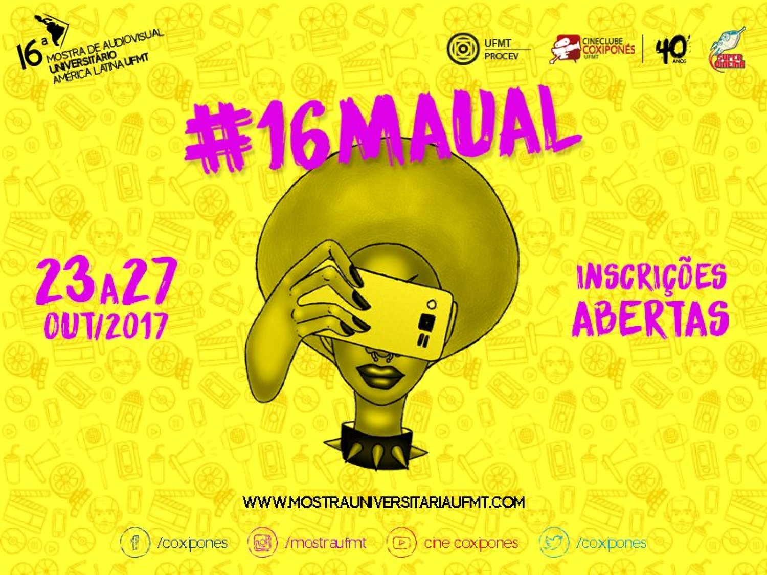 Banner Mostra de Audiovisual Universitário América Latinha UFMT