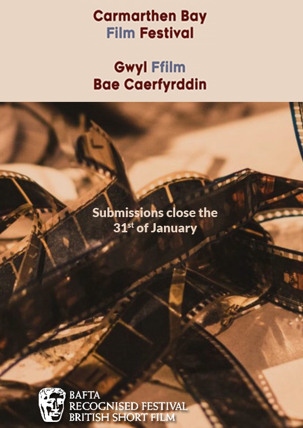 Promotional card of Carmarthen Bay Film Festival