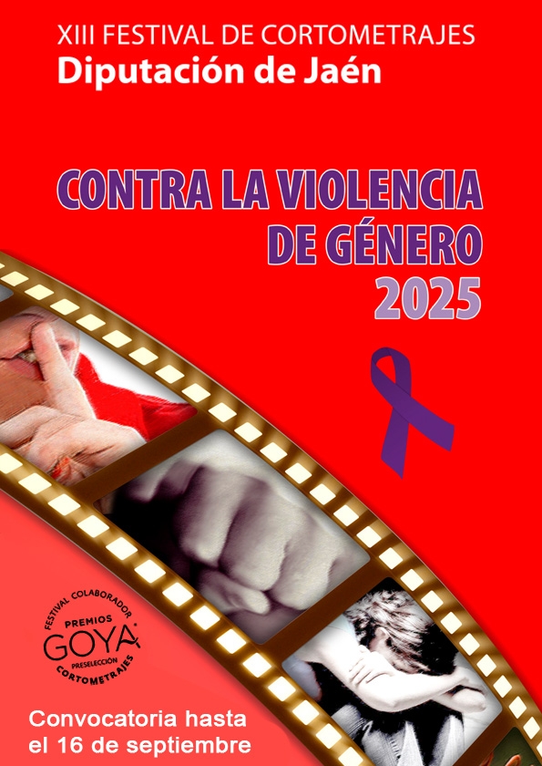 Promotional card of Diputación de Jaen Short Film Festival against Gender violence