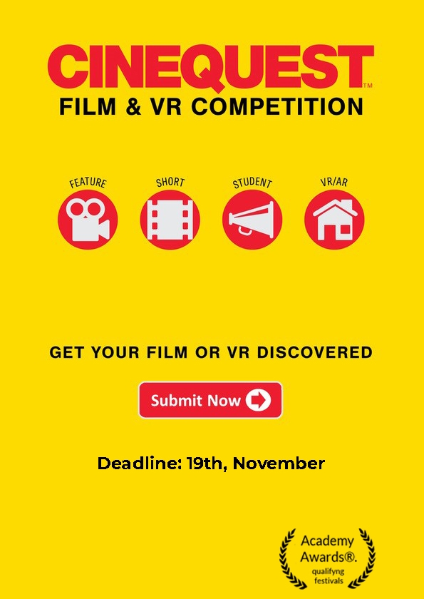 Promotional card of Cinequest Film & VR Festival