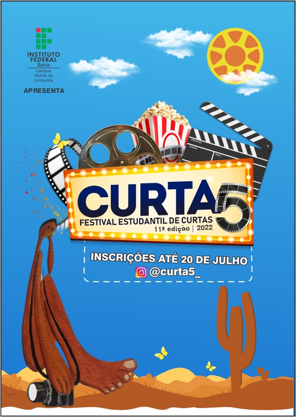 Promotional card of Curta 5 - festival estudantil de curtas