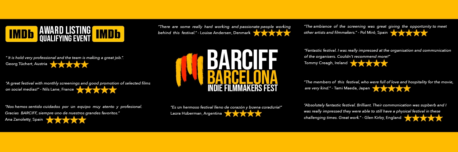 Banner BARCIFF • Barcelona Indie Filmmakers Festival