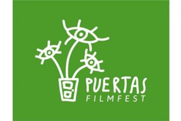 Logo of Puertasfilmfest. The place for new cinema.