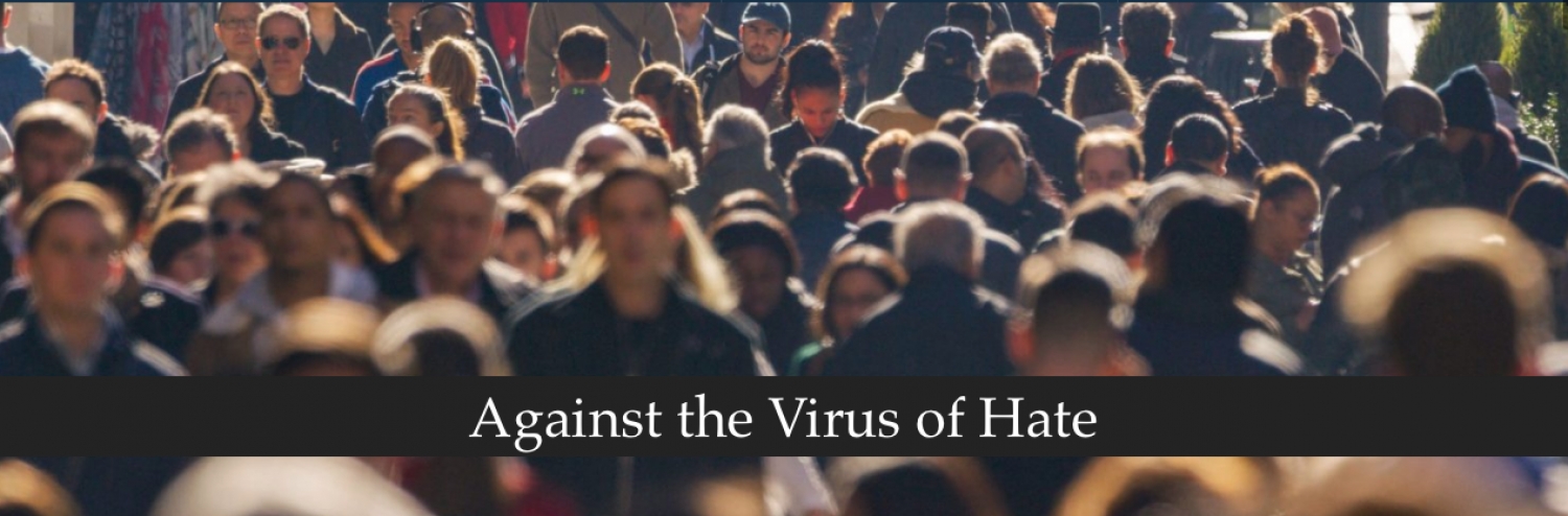 Banner against the virus of hate