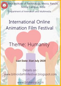Photo of BIT Noida, India, International Online Animation Film Festival 2020