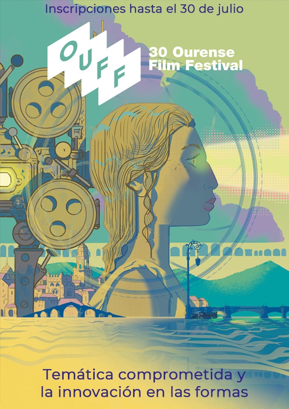 Promotional card of OUFF · Ourense Film Festival