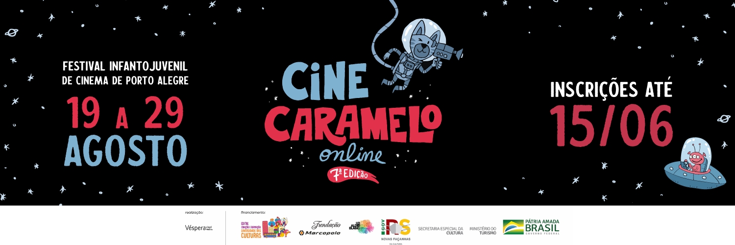Banner Cine Caramelo - Festival Infantojuvenil de Cinema de Porto Alegre