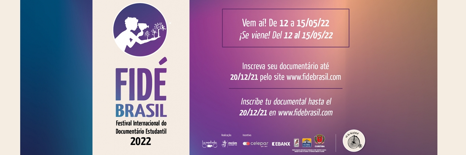 Banner FIDÉ Brasil - Festival Internacional Do Documentário Estudantil