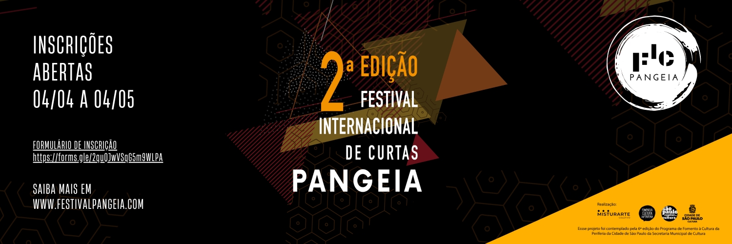 Banner FIC PANGEIA - FESTIVAL INTERNACIONAL DE CURTAS - 2ª EDIÇÃO