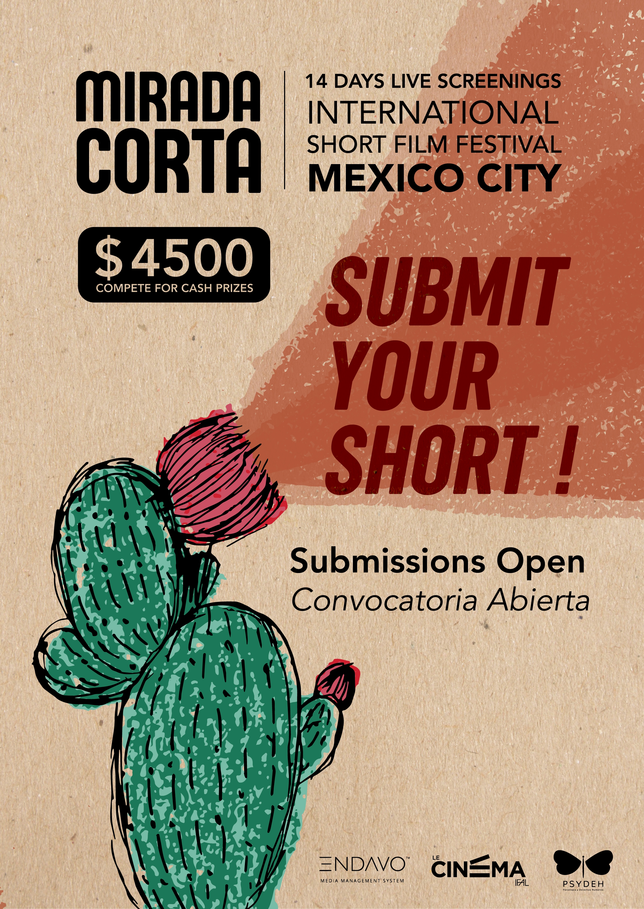 Promotional card of MIRADA CORTA Short Film Festival