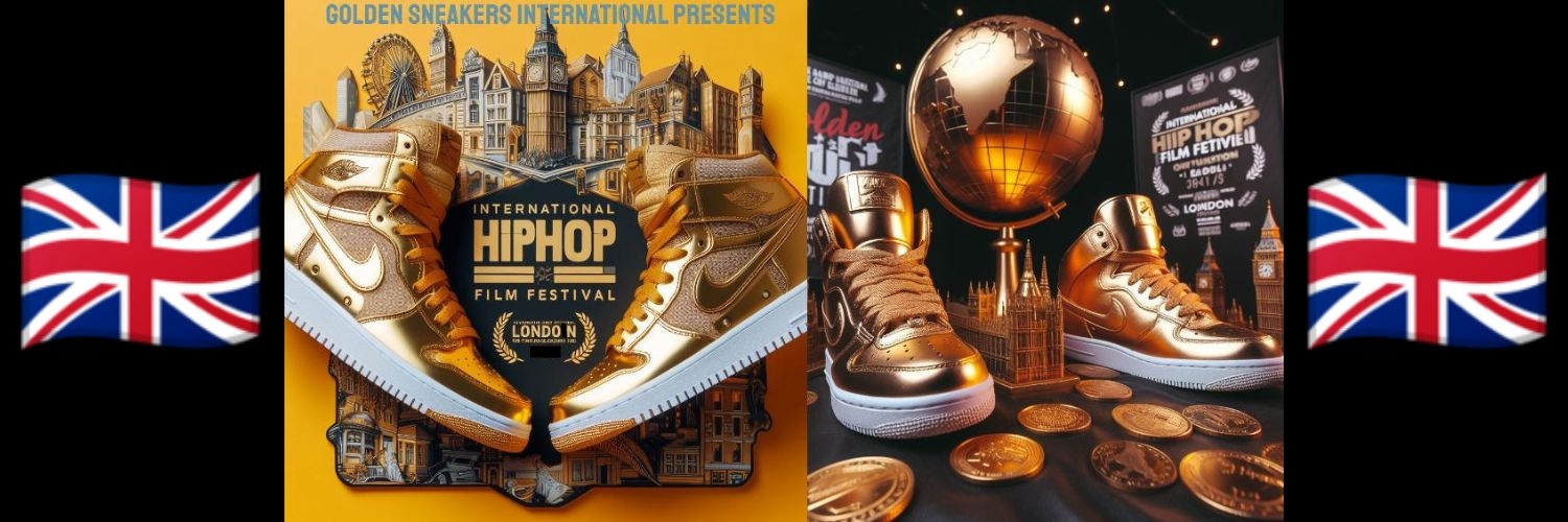 Banner Golden Sneakers International Hip Hop Film Festival London Edition 2024
