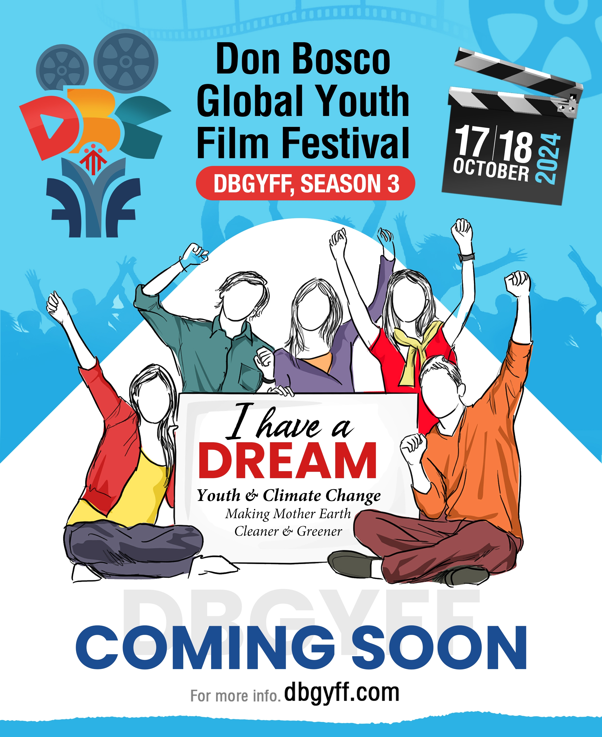 Promotional card of DON BOSCO GLOBAL YOUTH FILM FESTIVAL 2024