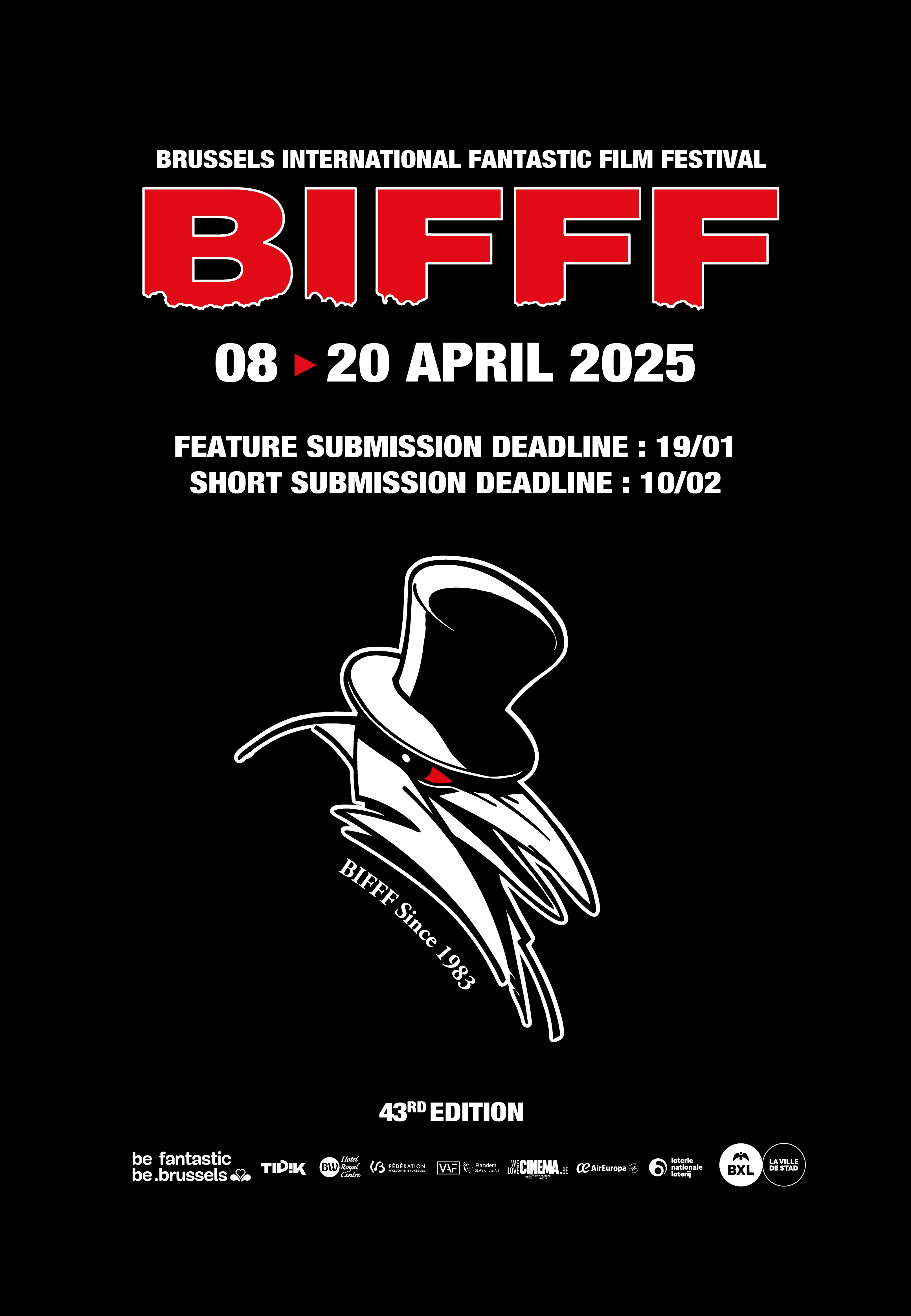 Promotional card of BIFFF (Brussels International Fantastic Film Festival)