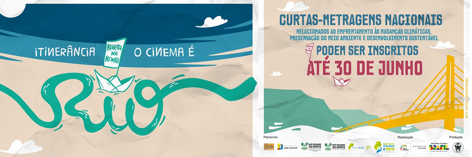 Banner Kurta Na Kombi -  Itinerância o Cinema é Rio