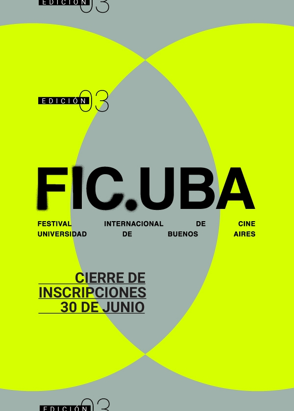 Promotional card of The UBA International Film Festival (FIC.UBA)