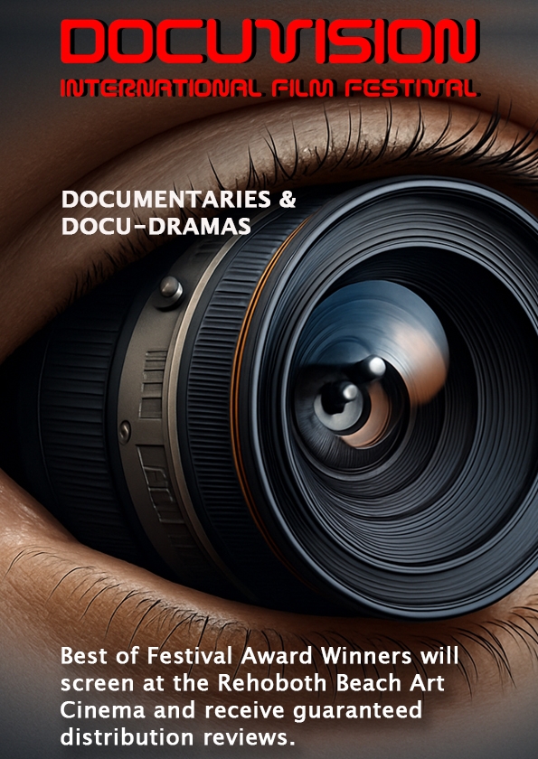 Promotional card of DocuVision International Film Festival