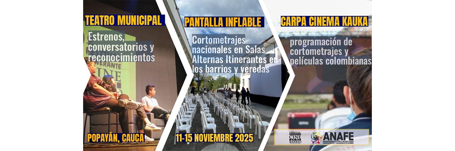 Banner Festival Itinerante Cine En Mi Barrio Popayán