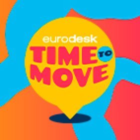 Logo of Eurodesk European cinema day (time to move)