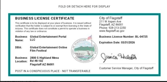 Photo of Global Entertainment Online Film Festival 